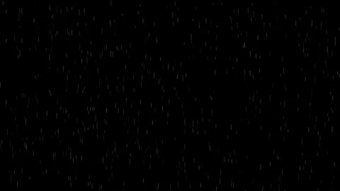 Realistic Light Rain Falling Overlay on Black Background Loop Stock-Footage 331547319