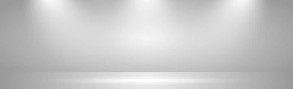 Realistic light studio with spotlights lighting - Vector Stock Illustration