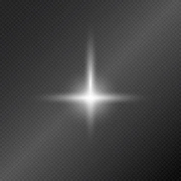 Realistic lighting, light beam glare glow on a dark background - Vector 스톡 일러스트