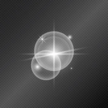 Realistic lighting, light beam glare glow on a dark background - Vector 스톡 일러스트