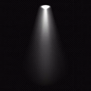 Realistic lighting, light rays on a dark background - Vector Illustrazione stock