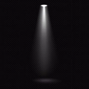Realistic lighting, light rays on a dark background - Vector Illustrazione stock
