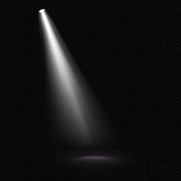 Realistic lighting, light rays on a dark background - Vector Illustrazione stock