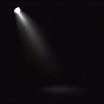 Realistic lighting, light rays on a dark background - Vector Illustrazione stock