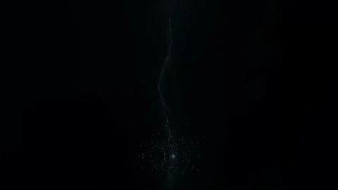 Realistic lightning on black background. Stock Footage 201322945