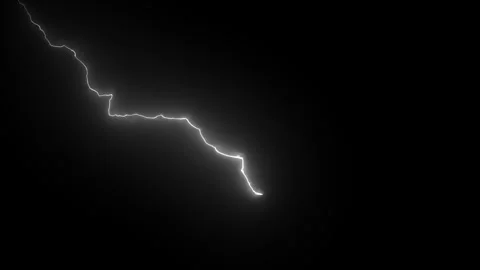 Realistic lightning bolt flash overlay for storm, Animated bolt strikes Stock-Footage 344717100