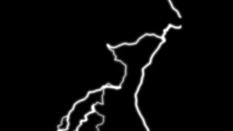 Realistic Lightning Strike Animation Background, Stock Footage 303196557