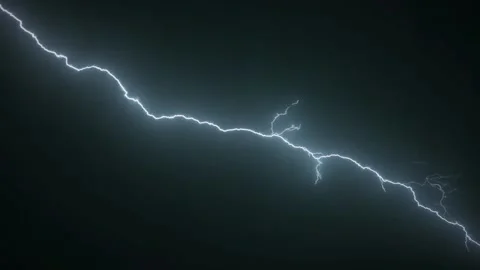 Realistic lightning strikes Stock Footage