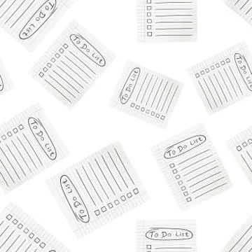 Realistic line paper note seamless pattern background. Business flat vector i Stock Illustration
