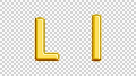 Realistic "Ll" Isolated Balloon Text Effect. Stock Illustration