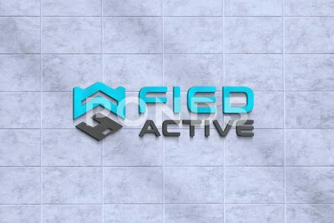 Realistic Logo Mockup in Marble Wall PSD Template