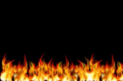 Realistic looking flames Stock Illustration
