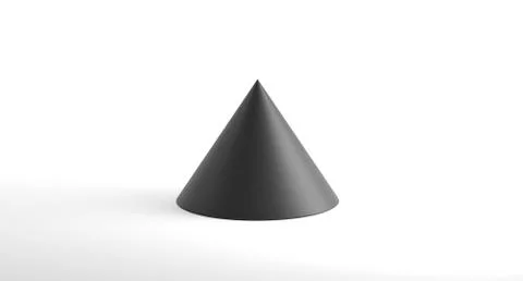 Realistic Looking Geometric Cone Object 스톡 일러스트