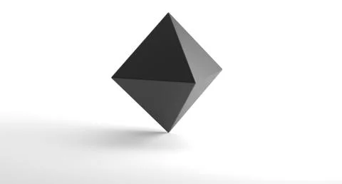Realistic Looking Geometric Prism Object 스톡 일러스트