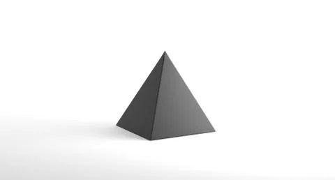 Realistic Looking Geometric Pyramid Object Stock Illustration
