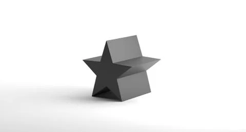 Realistic Looking Geometric Star Object 스톡 일러스트