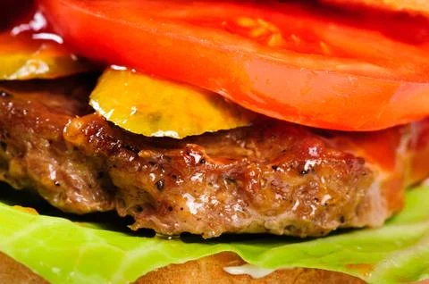 Realistic looking hamburger Stock Photos
