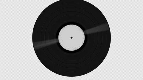 Realistic looping 2D animation vinyl record rendered in UHD with alpha matte Stock Footage 237895346