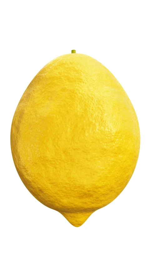 Realistic looping 3D animation of the spinning fresh ripe organic lemon Vídeos de archivo 270760342