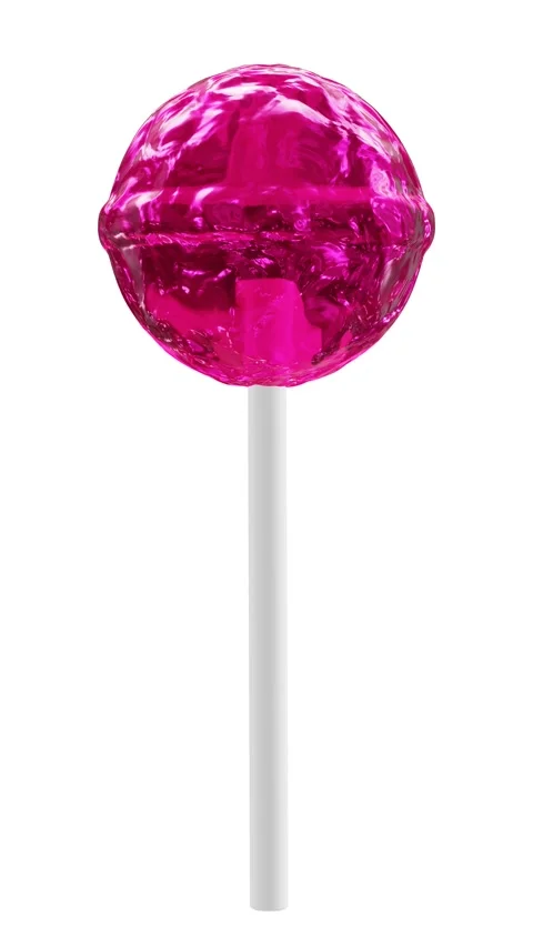 Realistic looping 3D animation of the spinning pink lollipop demonstration Stock-Footage 273586821