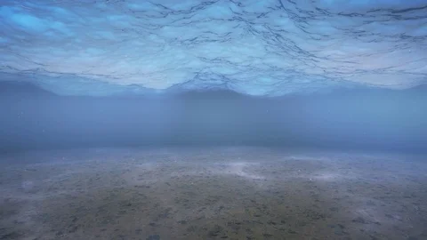 Realistic looping bright underwater background animation Stock Footage
