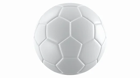 Realistic looping UHD animation of the rolling white textured soccer ball Video stock 110378162
