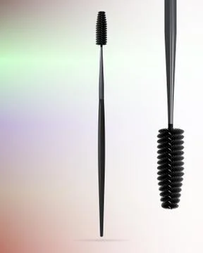 Realistic Make up Brush for Eyelashes. Vector illustration Stock Illustration