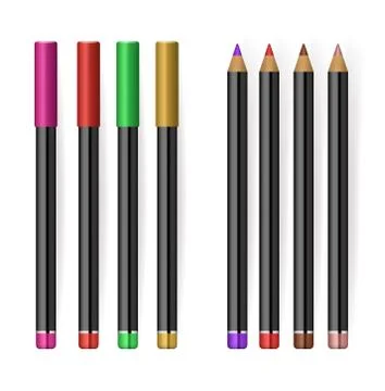 Realistic makeup cosmetics vector set Stock Illustration