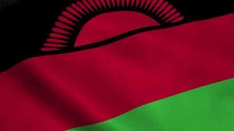 Realistic Malawi flag Stock Illustration