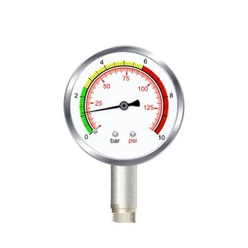 Realistic manometer isolated on white background. Vector illustration. Stock Illustration