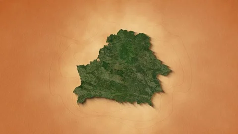 A realistic map Republic of Belarus. Brown vintage background Stock Footage 274526727