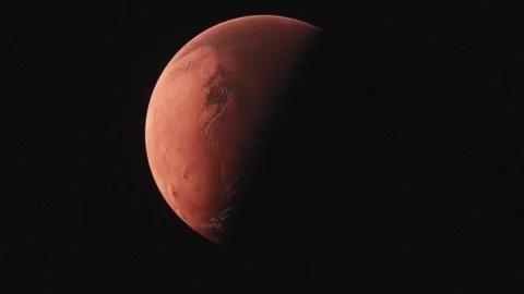 Realistic Mars Planet based on data provided by Astrogeology Science Center  Stock-Footage 263422513