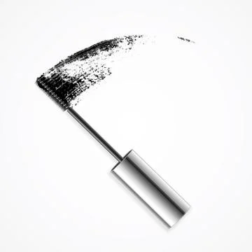 Realistic Mascara Brush Strokes. Vector Illustrazione stock