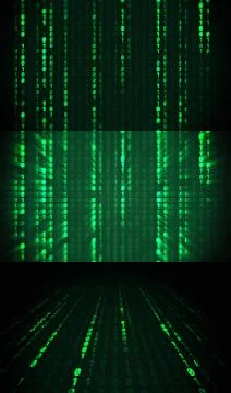 Realistic matrix background Illustrazione stock