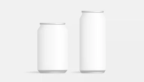 Realistic Matte Beer Cold Drink Can Product Branding Mockup Template Stock Illustration