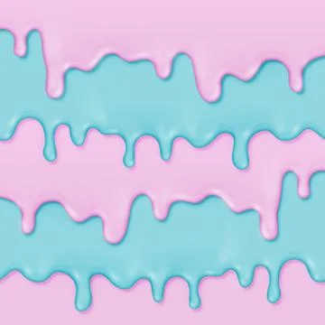 Realistic melting cream, vector illustration Stock Illustration