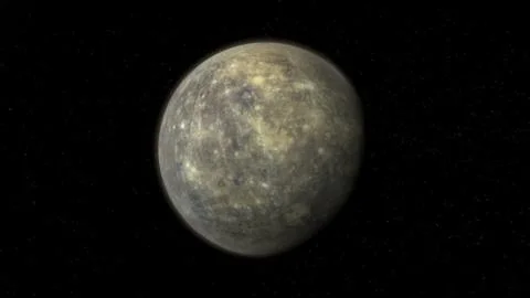 Realistic Mercury from deep space. 3D rendering Stock Illustration