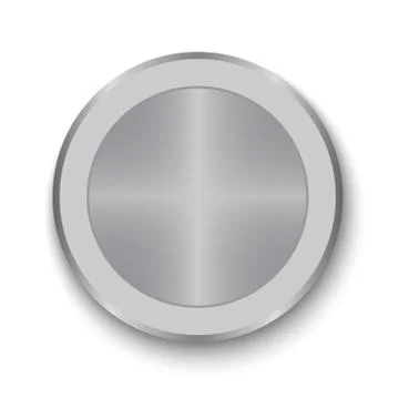 Realistic Metal Button Stock Illustration