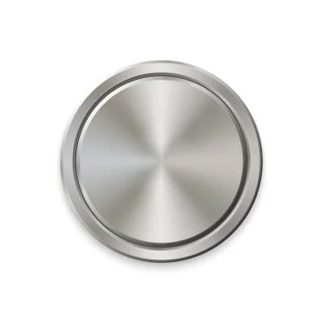 Realistic metal button Stock Illustration