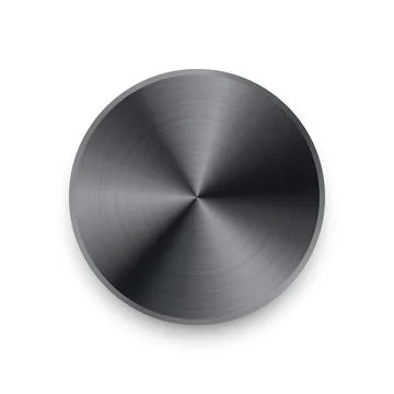 Realistic metal chrome button. Silver steel volume control knob. Application Stock Illustration