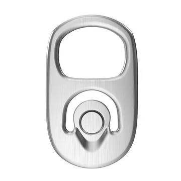 Realistic Metal Pull Tab for Beverage Cans Stock Illustration