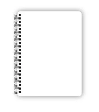 Realistic metal spiral vector blank notebook isolated on white Stock Illustration
