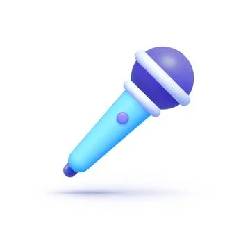 Realistic microphone 3d for concept design. Vector illustration Stock Illustration