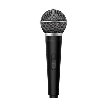 Realistic Microphone Illustration for Audio Projects Stock Illustration