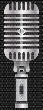 Realistic Microphone White Dots Stock Illustration