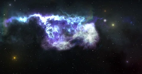 Realistic Milky Way 3D space moving stars Stock Footage 135182953