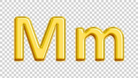Realistic "Mm" Isolated Balloon Text Effect. 库存插图