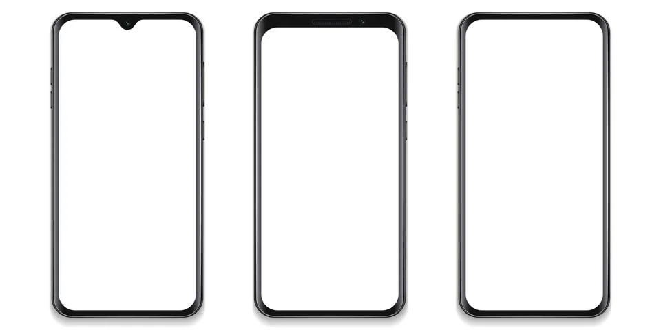 Realistic mobile empty Stock Illustration