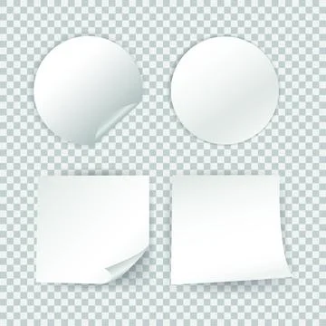 Realistic mock up on empty background. Post note paper. Sale banner badge 스톡 일러스트