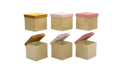 Realistic mock-up of gift box set collections Stock Illustration